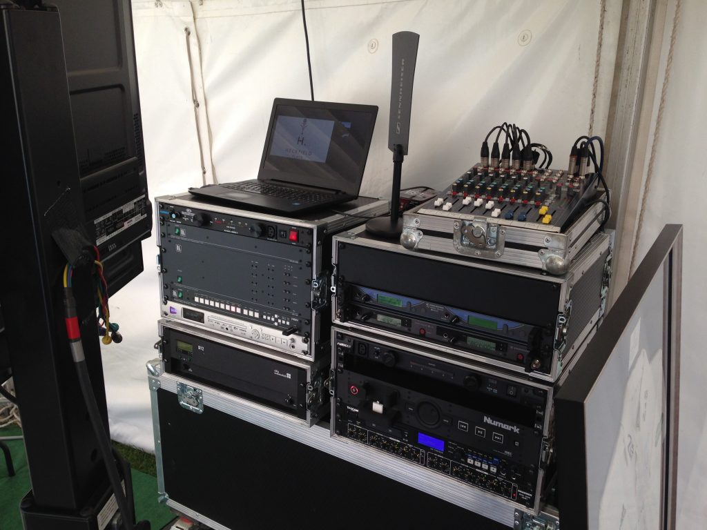 audio visual system for marquee event